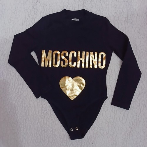 MOSCHINO body top maglia blu scuro bambina tg 32 versace italy | eBay