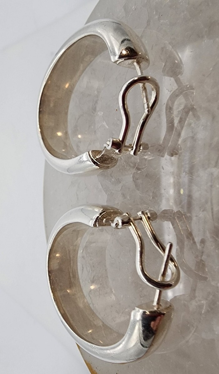 SILVER925 WIDE HOOP EARRINGS /シルバー/ピアス Sterling Silver 925 Wide 1.25 x 1