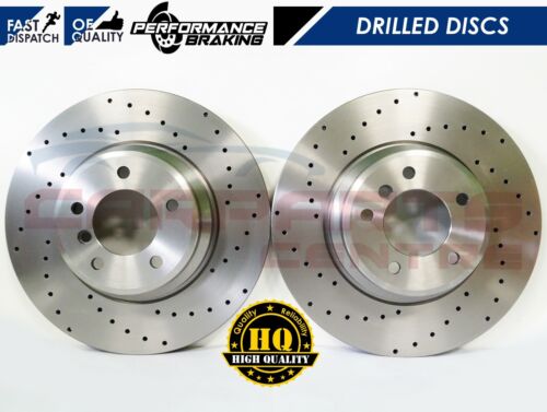 BMW E90 330i 335i 325d 330d 335d FRONT PERFORMANCE DRILLED BRAKE DISCS 348mm - Picture 1 of 1