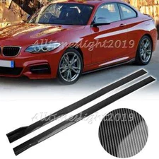 For BMW F22 235i 240i F23 F87 M2 Side Skirt Splitter Extension Carbon Fiber Lip