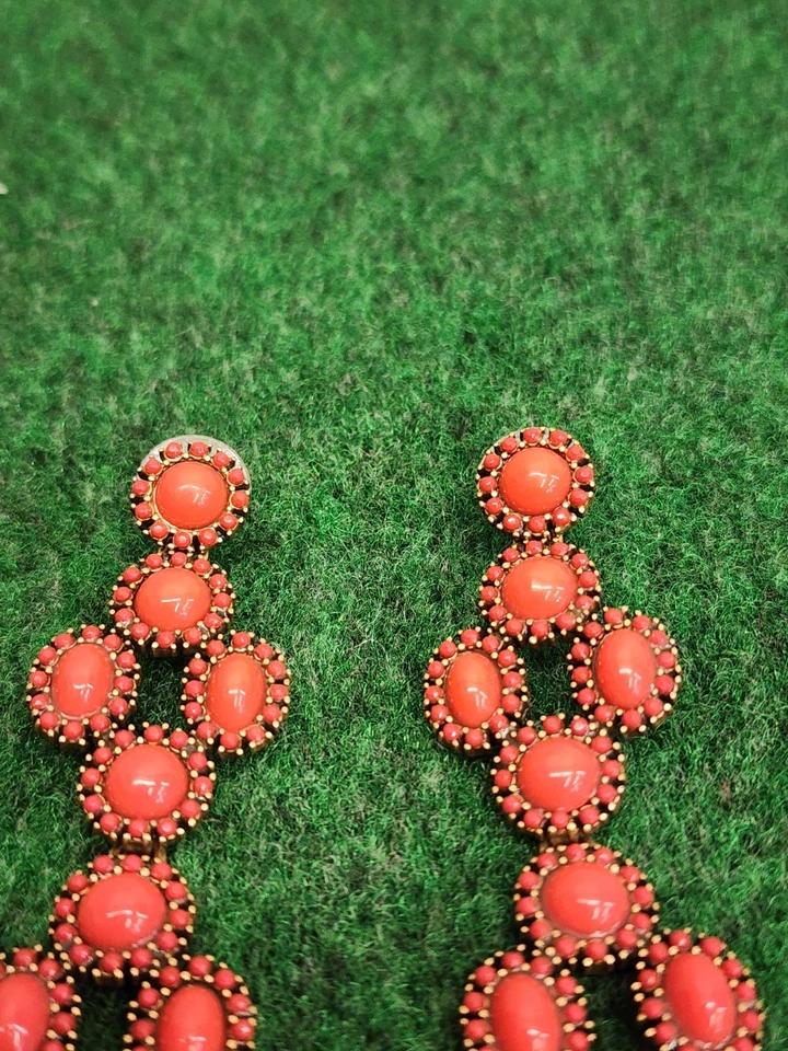 Pendientes Stella & Dot Versátiles 3 en 1 Rojo Cerdeña Joyería Retirada Foto 3 de 4