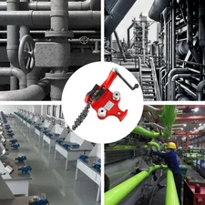 Screw Bench Chain Vise Pipe Capacity, Heavy Duty Bench Chain Pipe Vise With Cran