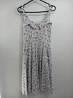 Hell Bunny Vixen Floral Striped Midi Dress Size L