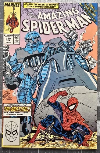 Amazing Spider-Man #329 (Marvel Comics February 1990) 1st App Tri-Sentinel VF/NM