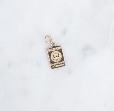 14K U.S. Passport Charm