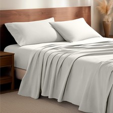 Bare Home Flannel Sheet Set, 100 Cotton, Heavyweight, Double Brushed, Deep Pock