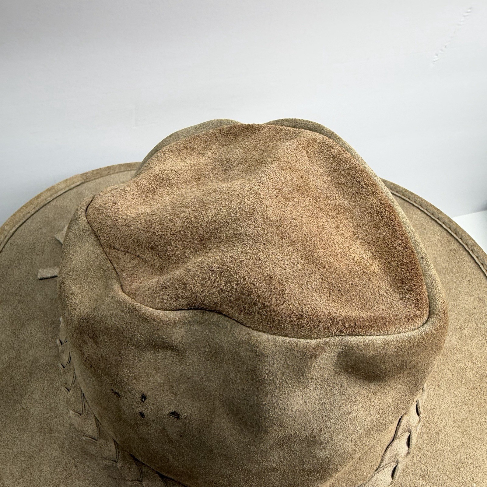 BC HATS Outback Hat Mens Size L Large Brown Leather Western Australia Pouch image 3