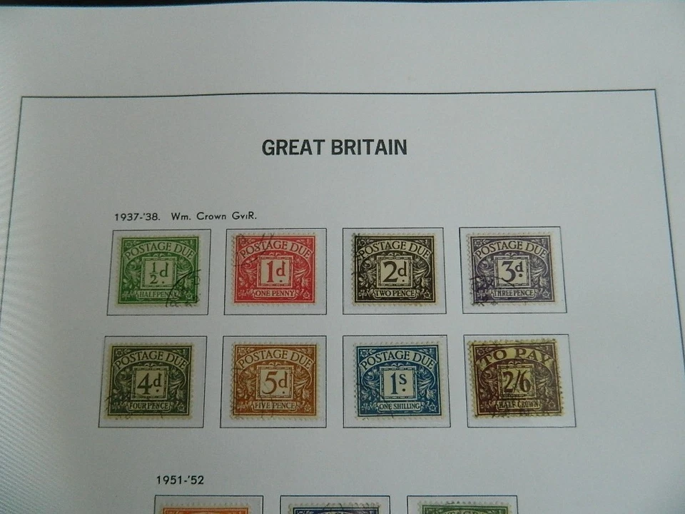 GB 1937 - 1982 COLECCIÓN DE CUOTAS POSTALES EN PÁGINAS (SELLOS USADOS FINOS) Foto 3 de 4