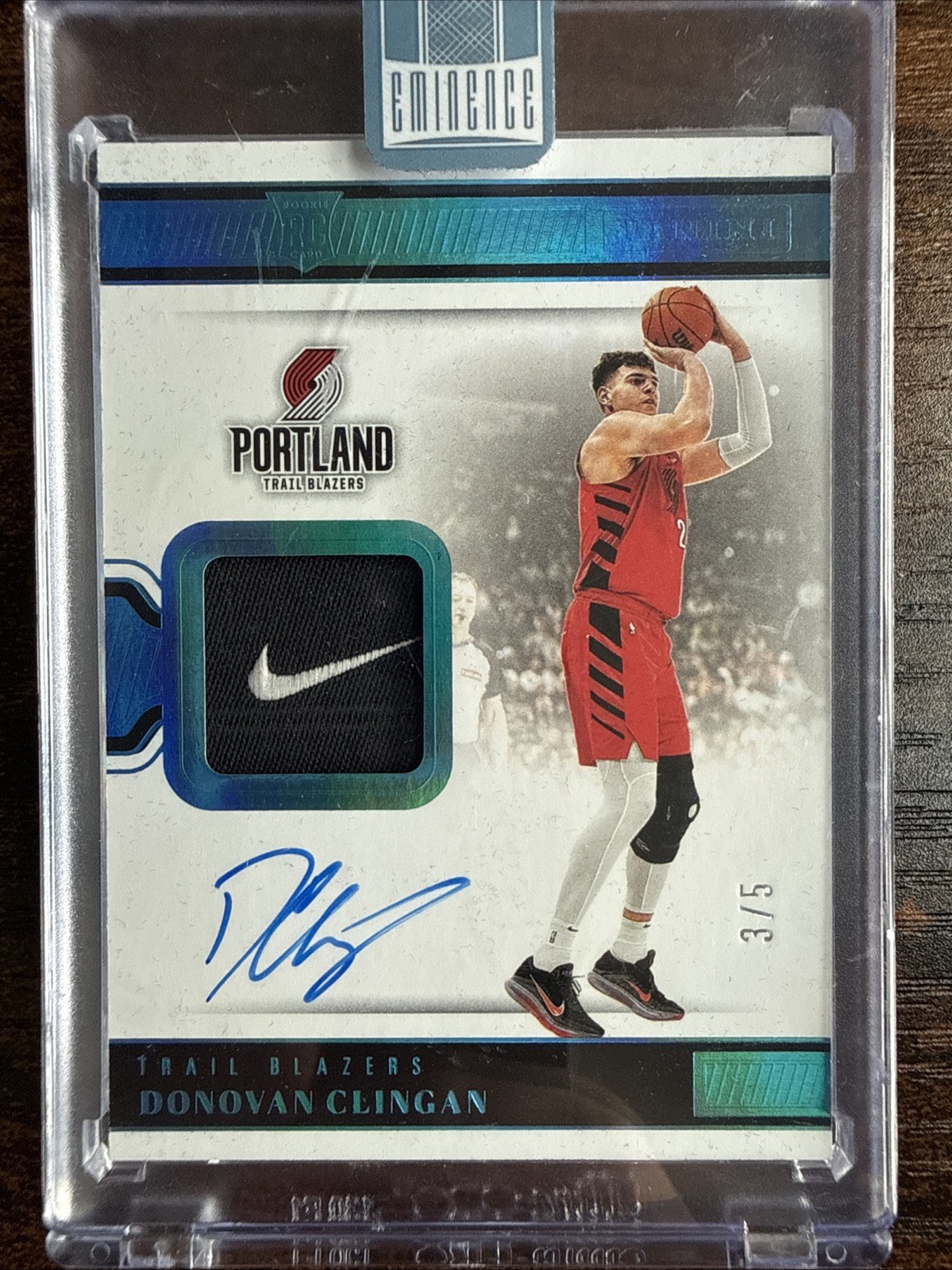2024/25 Panini Eminence Donovan Clingan Game Used Rookie Patch Auto Tag 3/5 Nike