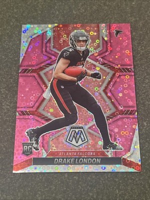 2022 Panini Mosaic - Rookies Drake London #312 No Huddle Pink Mosaic Prizm /20