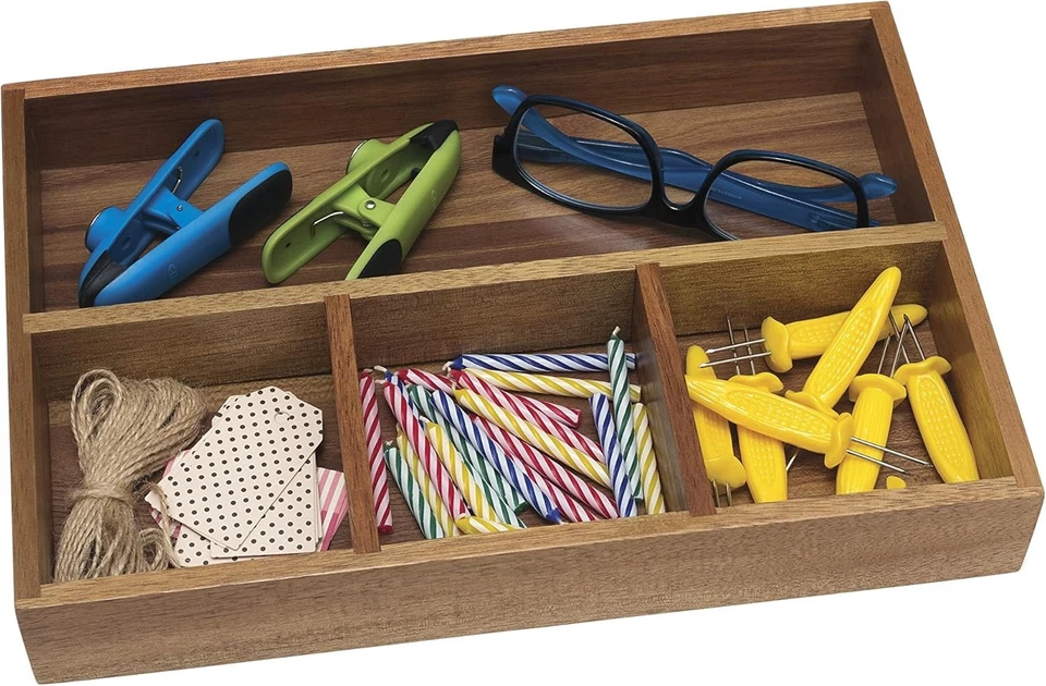 Bandeja organizadora Lipper International Acacia, 1,8 x 12 x 8,  Foto 2 de 4