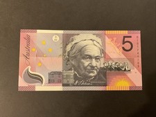 A/UNC MACFARLANE EVANS $5 POLYMER BANKNOTE AS PICTURED FREE POSTAGE