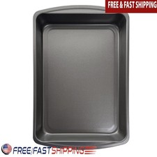 Nonstick Oblong Cake Pan Steel Baking Dish Cookies Lasagna Dinner New