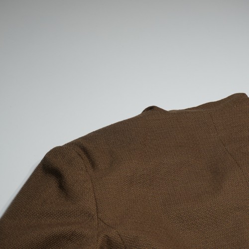 Evan Picone Jacket Sz 14 Trucker-Style Zip-Up Woven Brown Structured Essentials - Picture 6 of 14