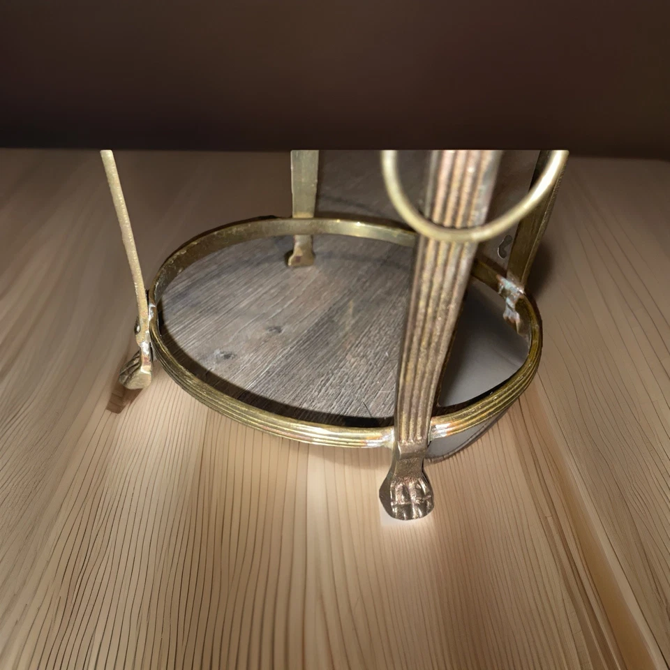 "Soporte cabeza de león de latón vintage tazón soporte de exhibición garra pie regencia 5,5"" de alto" Foto 4 de 4