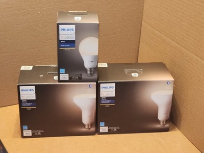 Philips Hue Wireless Bluetooth LED 2x Single BR30 Flood Bulb 1x Single A19 Bulb