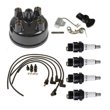 Tune-Up Kit, Spark Plugs, Wiring Set, & Distributor Cap Fits Massey Harris