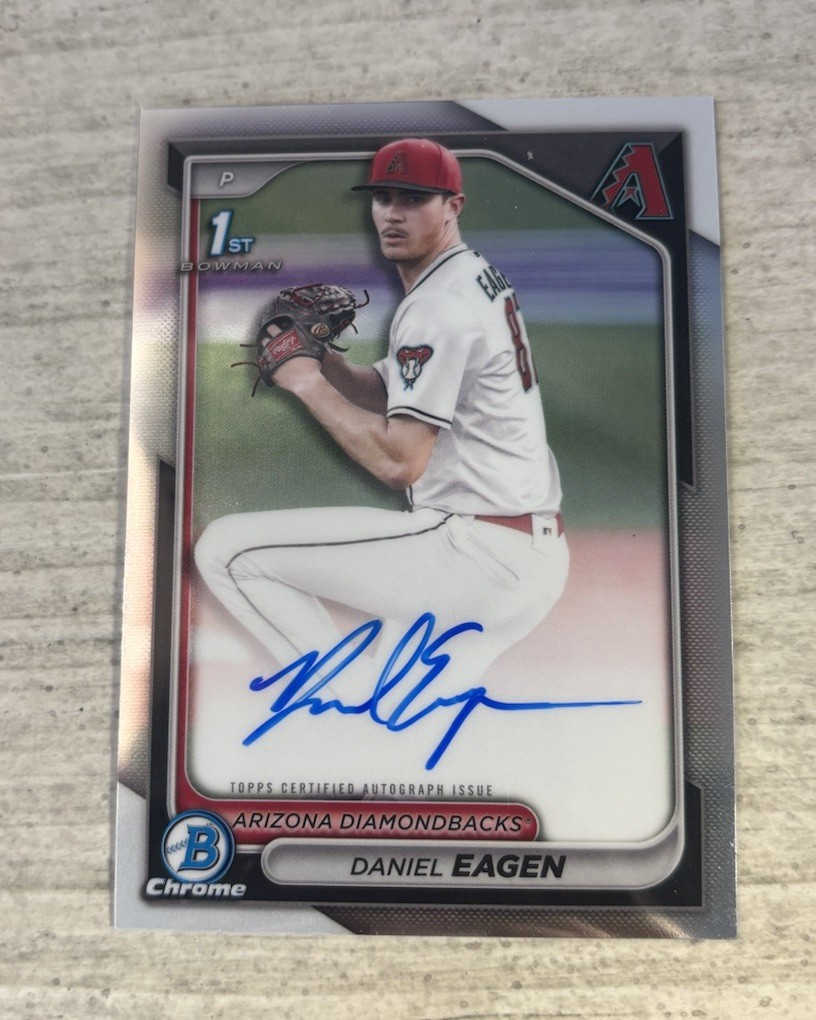 Daniel Eagen 2024 Bowman Chrome AUTO AUTOGRAPH 1ST ROOKIE DBACKS