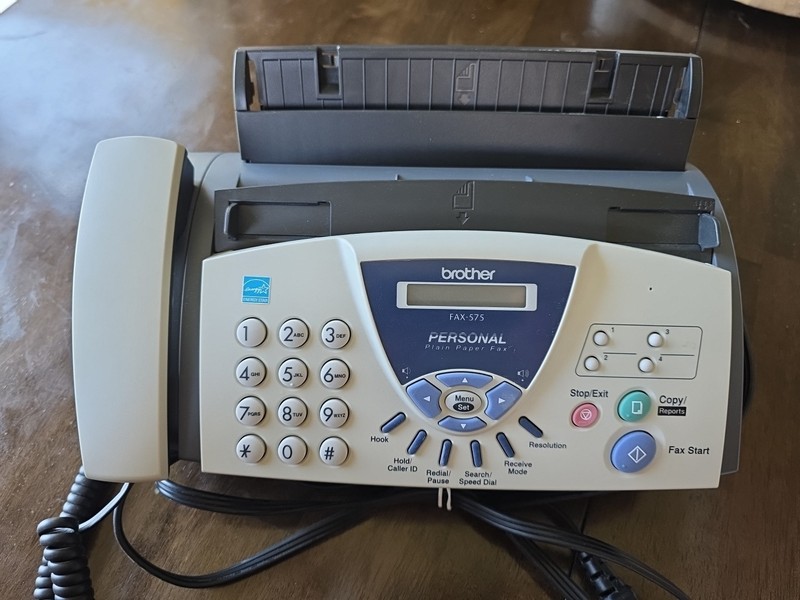 Brother FAX-575 Fax Machine 575 Personal Plain Paper Fax With Phone, Works!