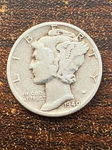 1940 p mercury silver dime a very fine coin plus a surprise