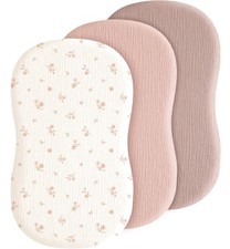 Coreeky Baby Bassinet Sheets 3-Pack - Muslin, Soft, Breathable - Boys  Girls