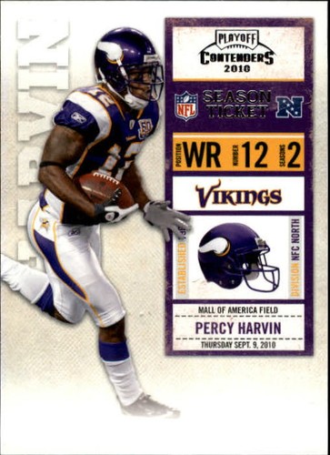 Percy Harvin #54 2010 Playoff Contenders card