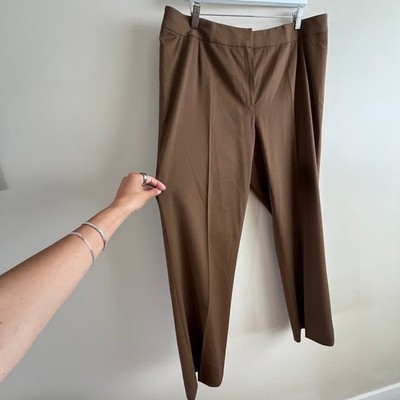 Lafayette 148 New York Menswear Pants 14 Cocon NWT Italian stretch wool trouser