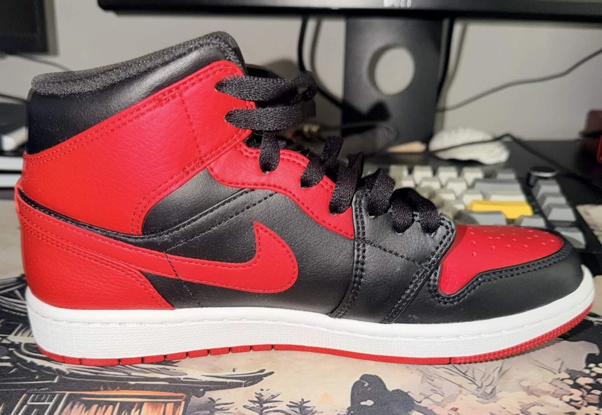 Jordan 1 Mid Black Red for Sale | Authenticity Guaranteed | eBay