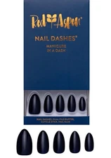 Red Aspen Press On Nails, Medium Almond, Brioni's Blue Jeans