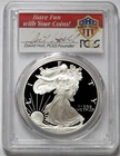 1996 P AMERICAN SILVER EAGLE $1 DAVID HALL SIGNED 1 OZ PROOF COIN PCGS PF 70 UC