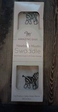 Amazing Baby Muslin Swaddle Zebra Cotton Baby Blanket Z-4