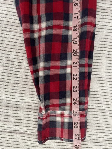 Sun+Stone Men's size 2XL red Dio Plaid Patch Pocket Button Up Shirt - Picture 16 of 19