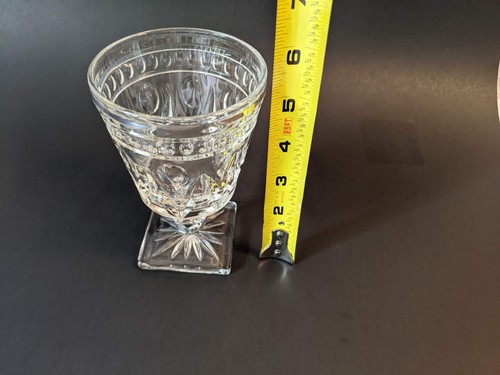 2 Set VTG MCM Indiana Glass Colony Park Lane Clear Water Wine 8oz Goblets - 5.5" - Picture 4 of 8
