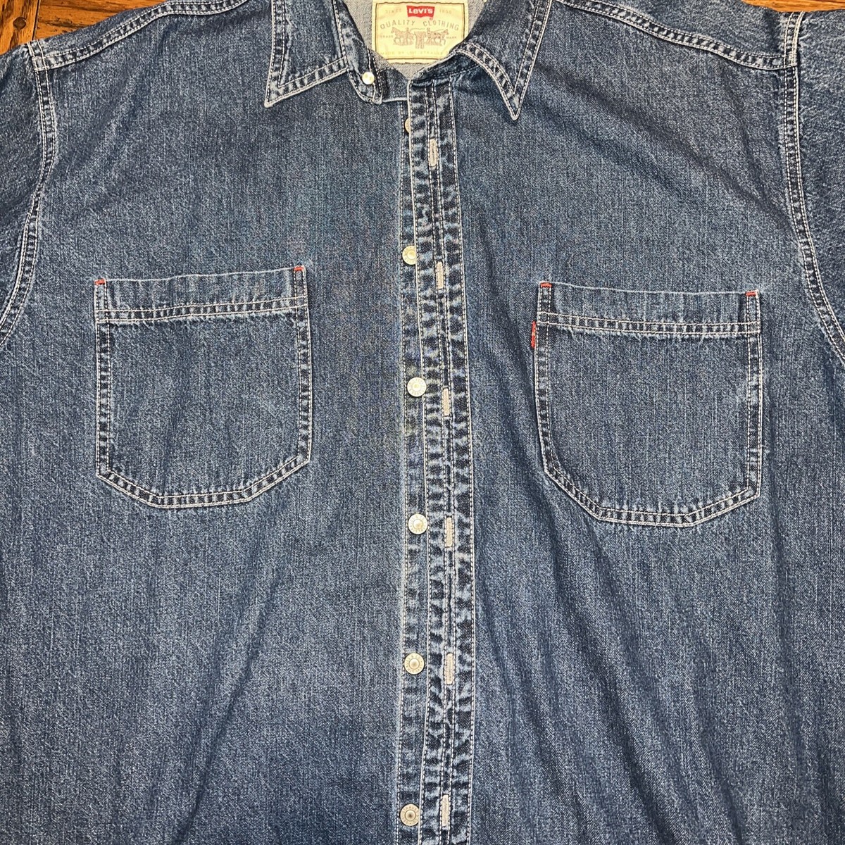 Vintage Levi's Made in Hong Kong Denim Shirt Large Mens 1990s Loose Baggy | eBay Vintage Levi's Made in Hong Kong Denim Shirt Large Mens 1990s Loose Baggy | eBay
