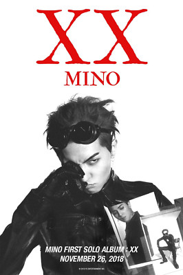 SONG MINO FIRST SOLO ALBUM [XX] RANDOM CD+2eaBook+Sticker+Card+Mark+F.Poster