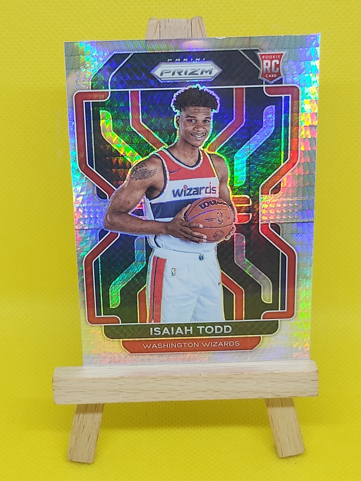 2021-22 Panini Prizm Isaiah Todd RC Hyper Prizm No. 299 Washington Wizards