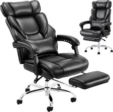 Large Office Computer Chair With Footrest Ergonomic High Back Extra Lumbar Suppo