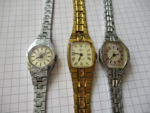 Vintage Damenuhr LUCH Classic Damen Mechanisch Sowjetische UdSSR 3 Stück - Bild 2 von 8