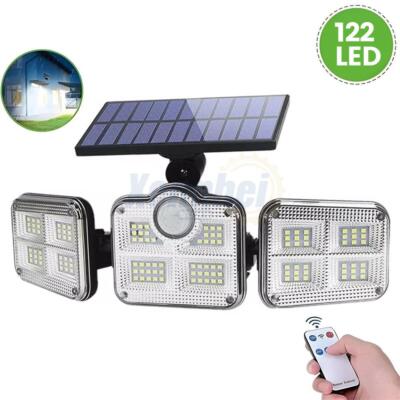 50000LM LED Solar Flood Light Outdoor Garden Wall Security Motion Sensor Lamp US