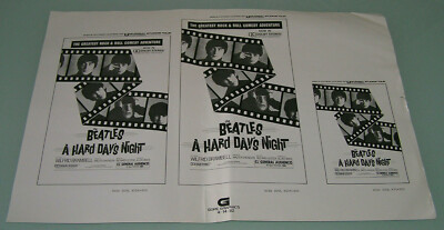 A HARD DAY'S NIGHT original 18'' x 12'' Filmposter Lobby Card THE BEATLES R-1982