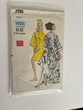 Vintage  Vogue 7295  Caftan Style Dress Size ...