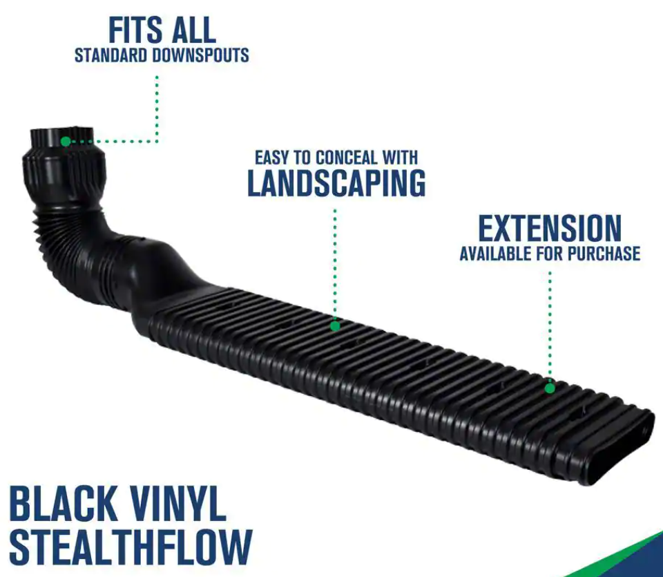 Drainage Downspout Extension Angel Sar White Rain Gutter Downspout