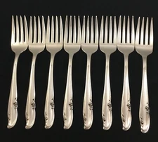 Wm. Rogers MFG Co International Allure/Teatime Silverplate 8-Salad Forks