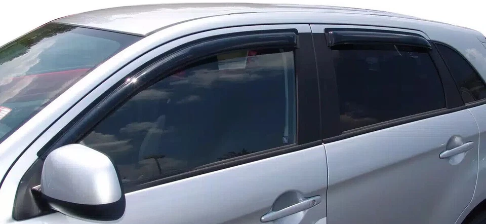 Protectores de lluvia contra humo AVS viseras de ventilación 3M cinta adhesiva para Mitsubishi Outlander 2011-2013 Foto 2 de 3