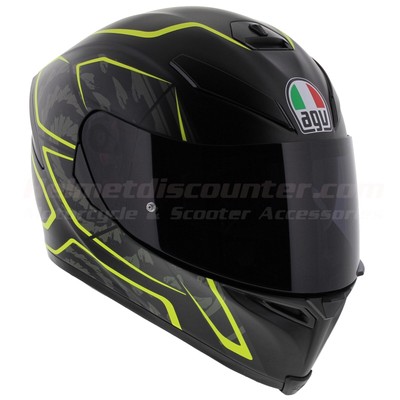 AGV K5-S Tornado Black Fluo Yellow, Motorcycle Helmet Free Shipping EXTRA  VISOR! | eBay