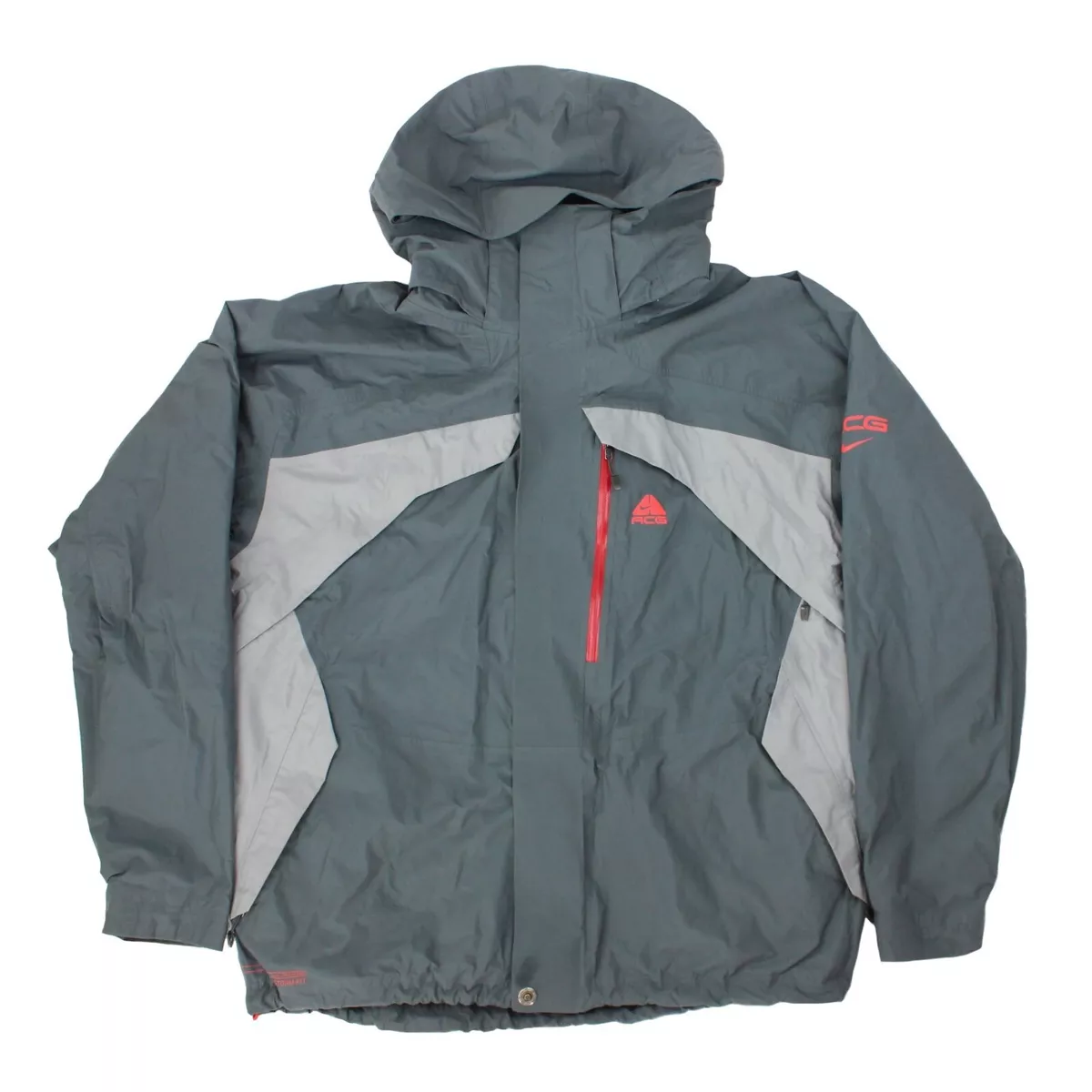 Vintage Y2K Nike ACG Storm Fit 3 Layer Ski Jacket Grey Men s Size