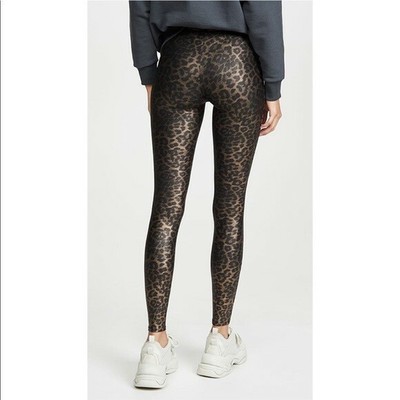 spanx leopard leather leggings