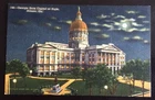 Vtg Georgia State Capitol Post Card Linen Curteich C T Art Colortone Unposted