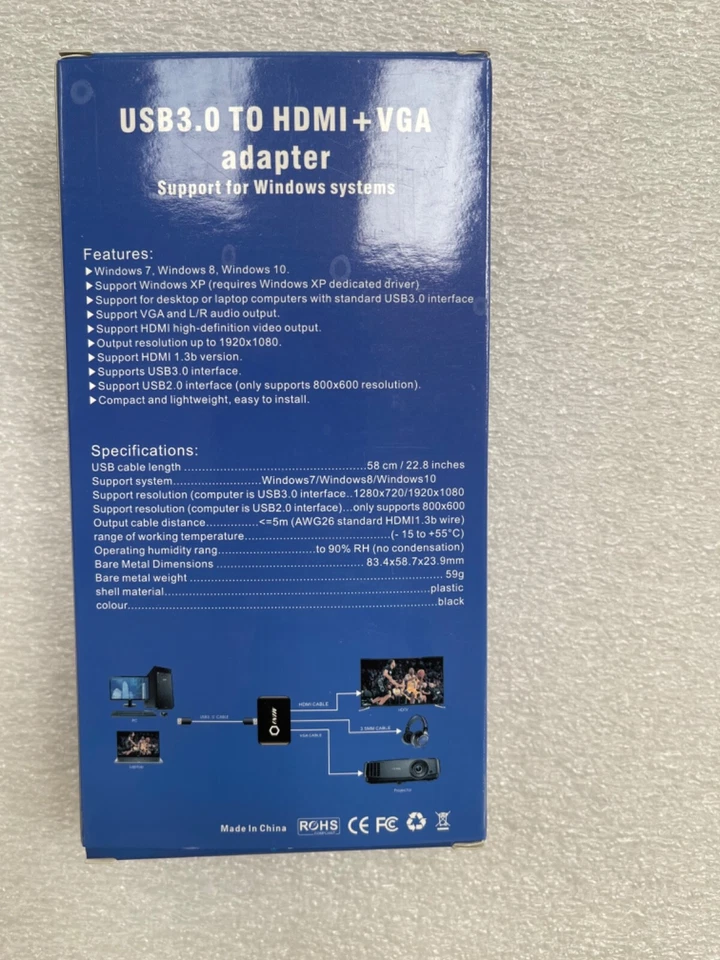 USB 3.0 to HDMI & VGA ADAPTER - NEW - Image 2 of 4