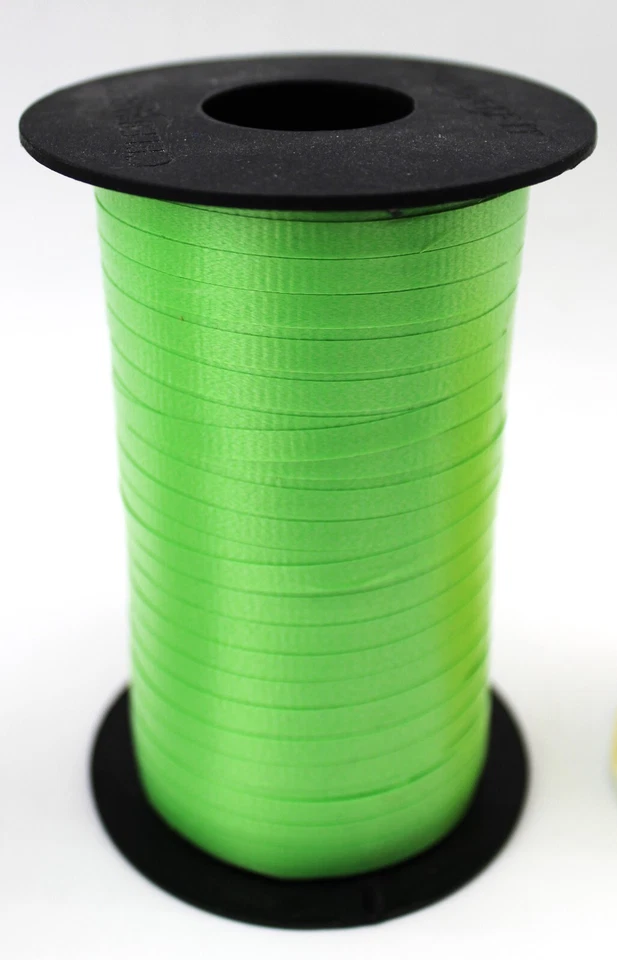 Lot of Curly Ribbon White Green Yellow Raffia Paper New Navy Blue Cloth Ribbon - Image 3 of 4